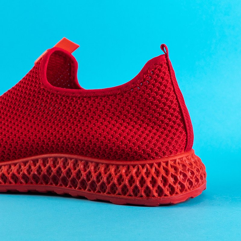 Red sports slip on shoes for men Galant - Footwear