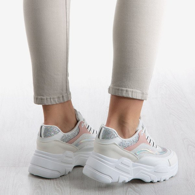 White women's sports shoes on the Seyoella platform - Footwear 1