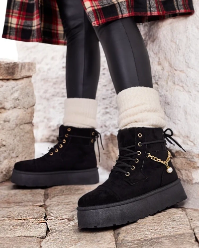 Royalfashion Women's lace-up Woruces boots