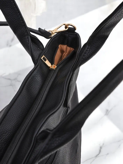 Royalfashion Liela sieviešu iepirkumu soma no ekoloģiskās ādas