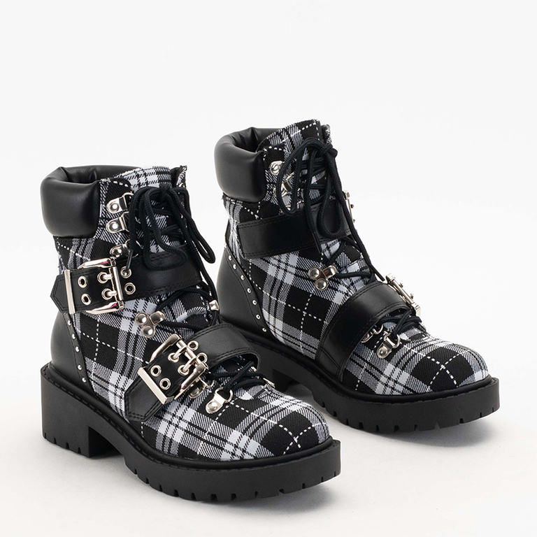 Women's checkered bags with buckles Masmin - Shoes