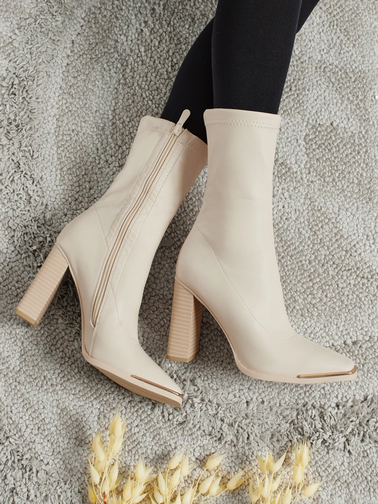 Damske botiki eko-leatherske tele kolumna Morvella