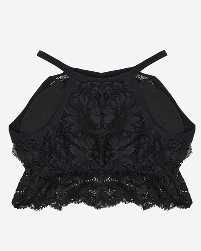 Women's black lace bralette bra - Underwear