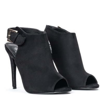 Black stiletto boots with cutouts Sava - Footwear