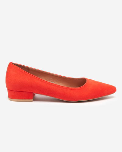 Orange pumps with flat heels Czinni- Footwear