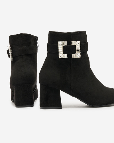 Royalfashion Black women's low stiletto boots Masemart