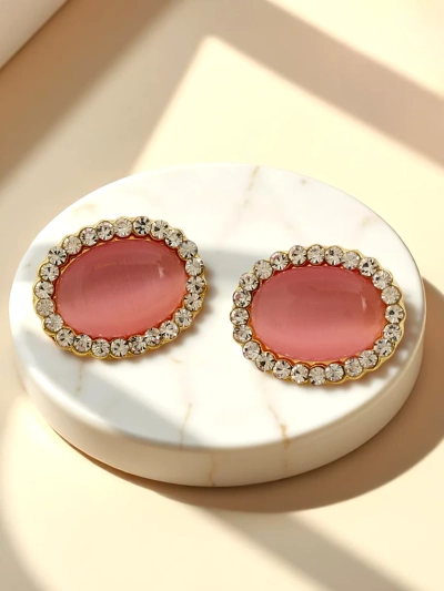 Royalfashion Auskari sievietēm ar klipšiem, ar kristālu un kubisko cirkoniju