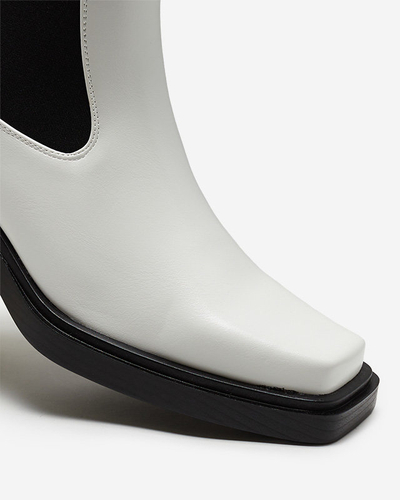 White women's high slip boots Darran - Footwear