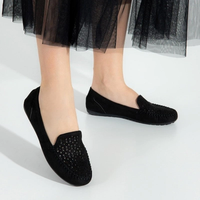OUTLET Черные ажурные лоферы женские Cexotic - Обувь