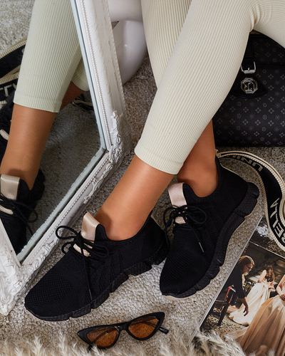 Black and beige women's sports shoes Bommgi - Footwear