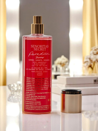 Senoritas Secret ķermeņa migla Paradise Shimmer ar mirdzumu