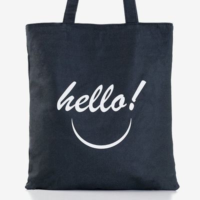 Black women's bag with print - Handbags