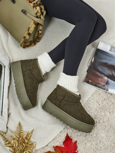 Marellin Women's Short Faux Snow Boots