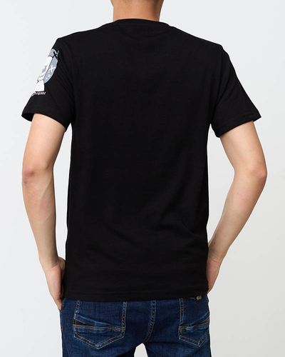 Men's Black Printed T-Shirt - Clothing