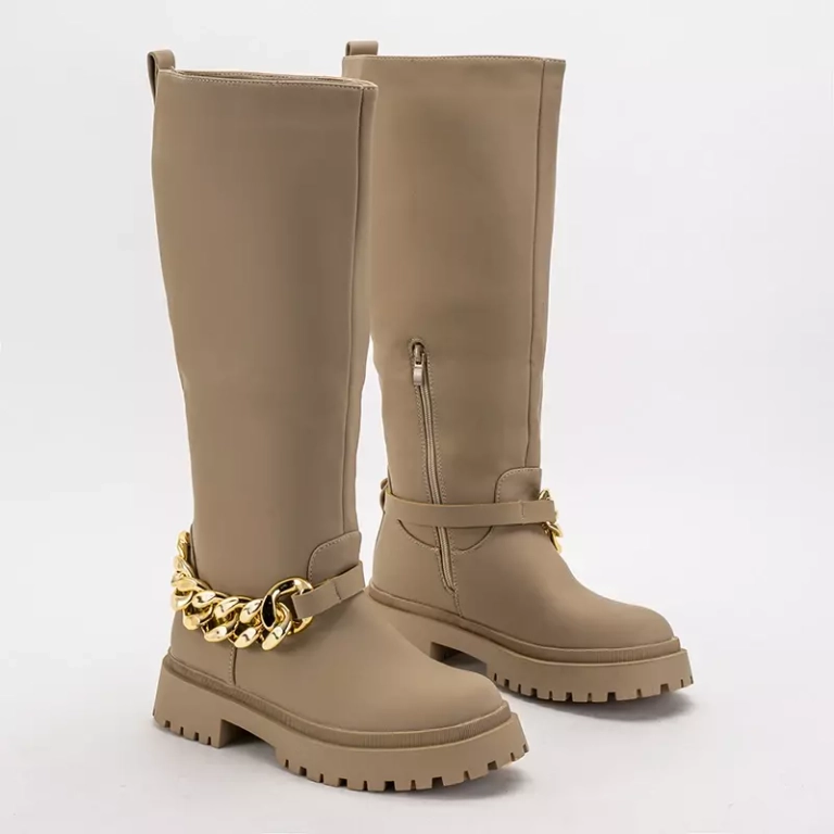 OUTLET Женские сапоги filusio бежевого цвета - Обувь