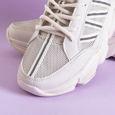 Beige women's sports sneakers Justar - Footwear