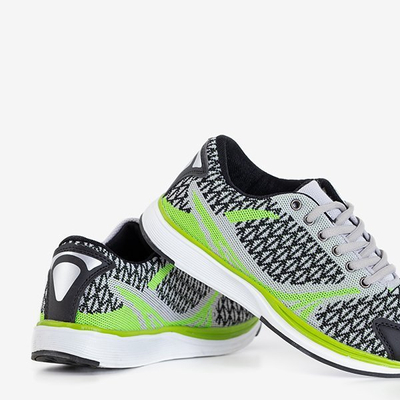 Light gray women's sports shoes with patterns Edgar - Footwear