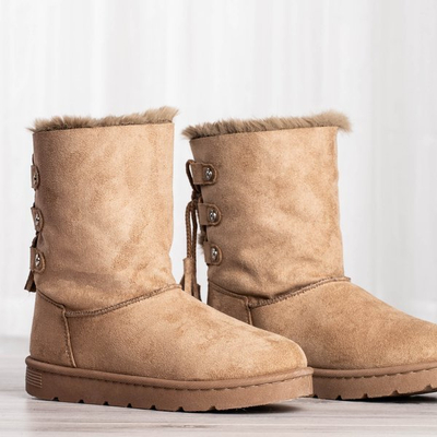 Brown snow boots with Eveleen binding - Footwear