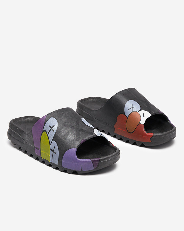 Black women's slippers by Elmino - Footwear