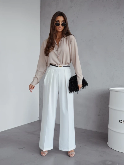 Royalfashion Wide women's trousers with crease