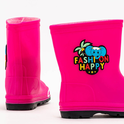 Ukali fuchsia children's rain boots - Footwear