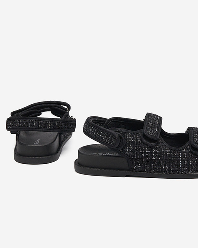 Black women's fabric sandals Desotty- Footwear