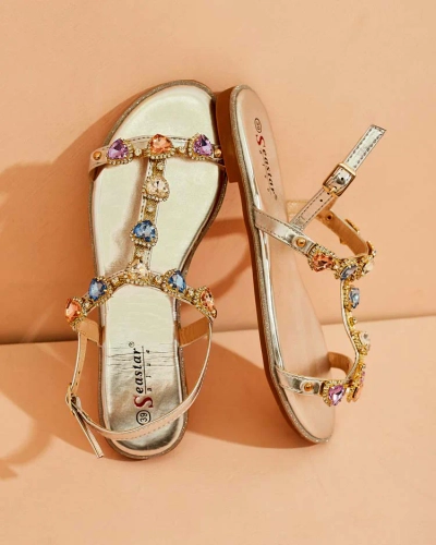 Royalfashion Женские сандалии Selina с цирконием