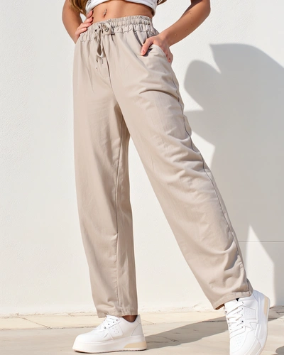 Royalfashion Sieviešu kokvilnas taisnas bikses