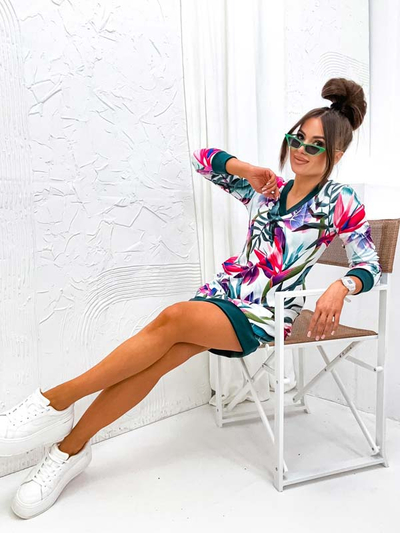 Royalfashion Women's mini dress with original pattern