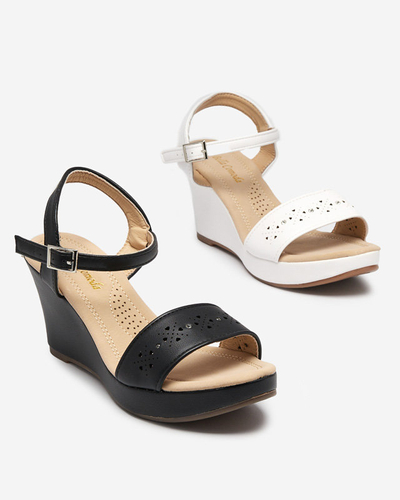 OUTLET Black women's wedge sandals Bellomia - Footwear