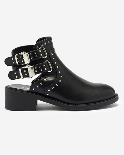 Royalfashion Black women's boots with cutouts Dlagona