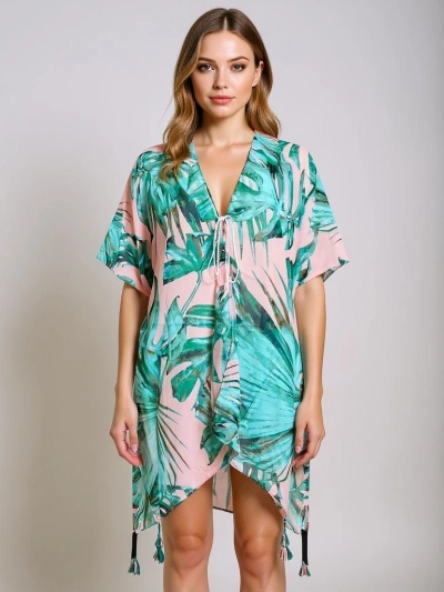 Cleandra Pareo - Royalfashion Multicolor Beach Dress, V-neck