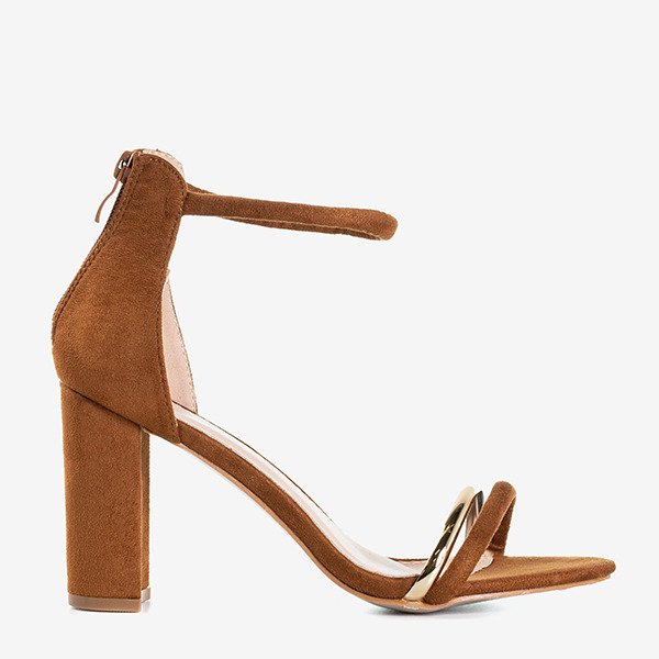 Brown women's high-heeled sandals Callisia - Footwear