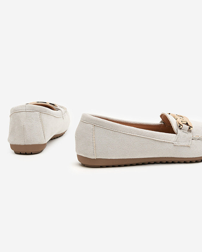 OUTLET Eco-suede, gray Viatu moccasins - Footwear