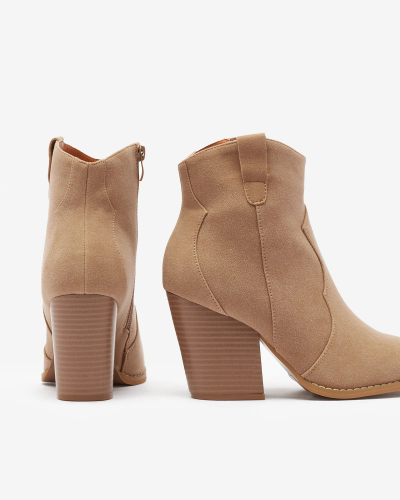 Royalfashion Beige women's insulated Diva Charms boots