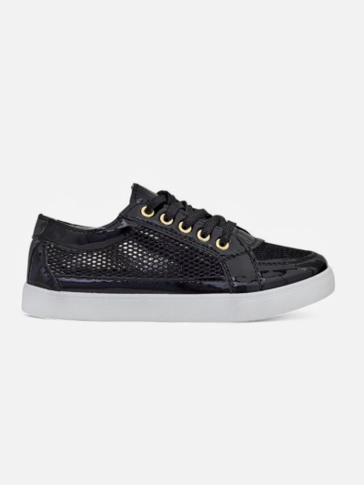 Royalfashion Patent women's eco-leather sneakers Azzuros