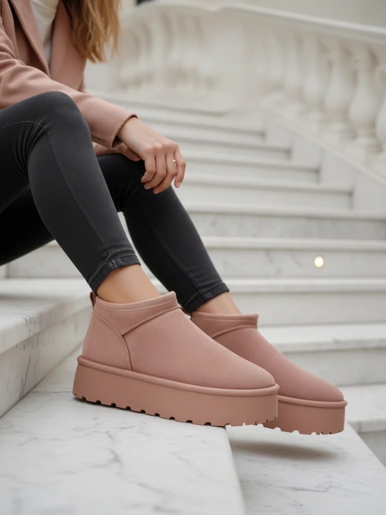 Royalfashion Sieviešu īsie zābaki a'la sniega zābaki Ozozi