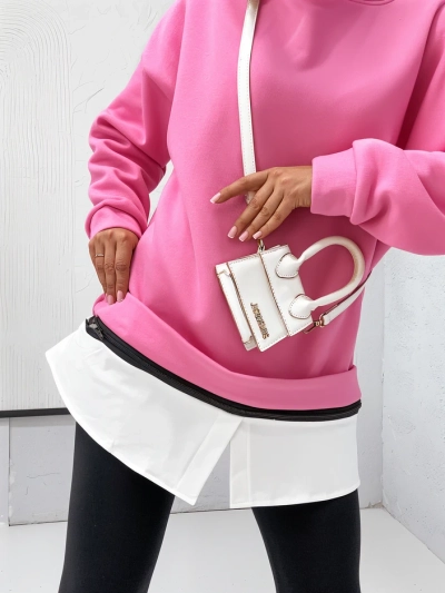 Royalfashion kokvilnas sieviešu sporta krekls ar noņemamu apakšējo daļu