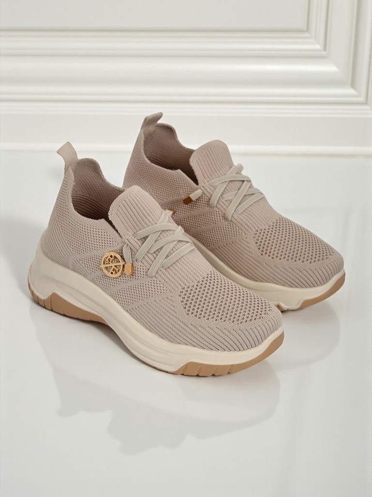 Sneakers da donna Royalfashion Selene - comode scarpe bianche con suola piatta