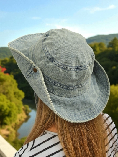 Kalos Women's Denim Sun Hat – Antique Style and UV Protection