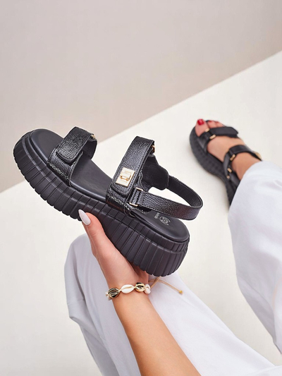 Royalfashion sieviešu sandales uz biezākas zoles Aganda