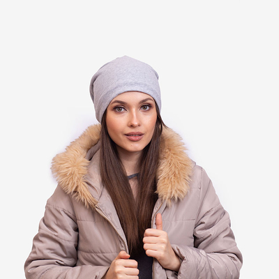 Light gray insulated women's beanie - Accessories