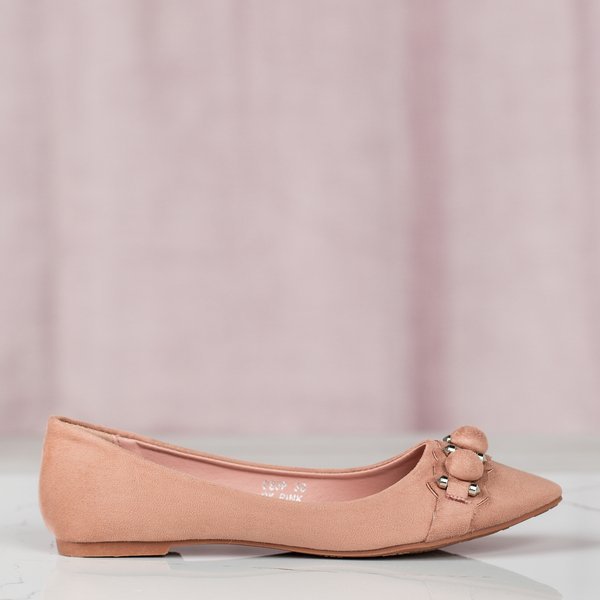 Dark pink ballerinas with Aya decorations - Footwear 1
