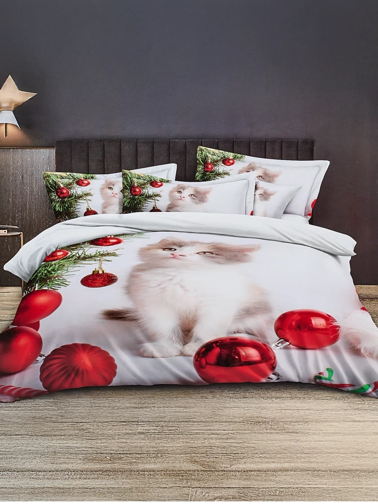 Royalfashion Ziemassvētku guļamistabas veļa 200x220 3-DAĻU komplekts