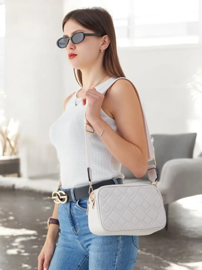 Royalfashion Small quilted women's handbag made of eco leather