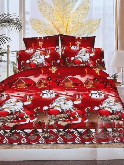 Royalfashion Ziemassvētku gultas veļas komplekts 160x200 pilns 3 daļas