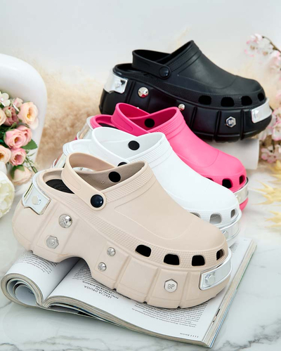 Royalfashion Sieviešu gumijas čības ar rotājumiem Kiroo