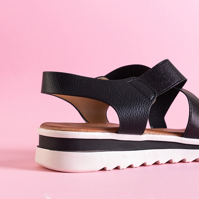 Black women's sandals without closure Fiturino - Footwear