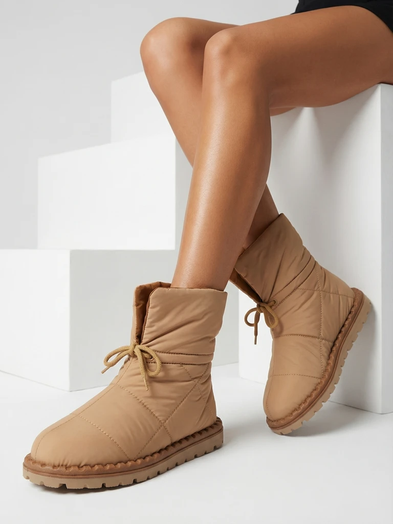 Royalfashion Sieviešu sniega zābaki brūnā krāsā Nevonsis