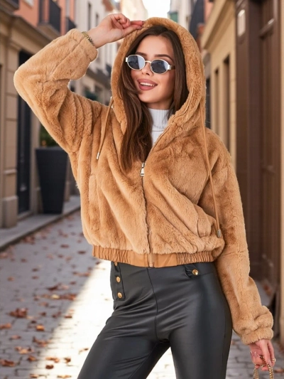 Royalfashion Women's faux fur jacket